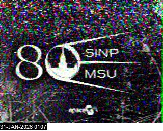 80 años aniversario del Instituto de Física Nuclear Skobeltsyn. Received imgs SSTV satellite MONITOR-3 (RS58S), Orbit 14338.