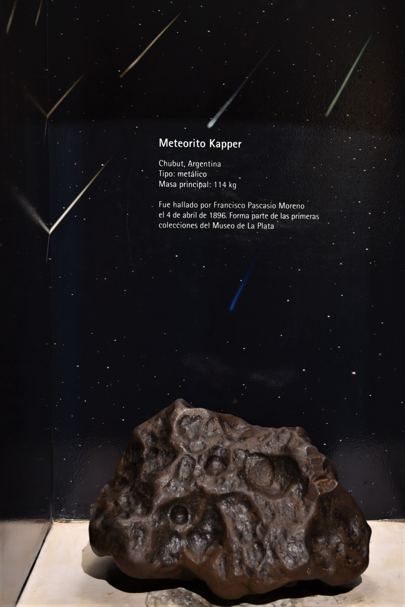 Meteorito Kapper hallado por el Perito Moreno en 1896 en la provincia de Chubut Museo de Ciencias Naturales